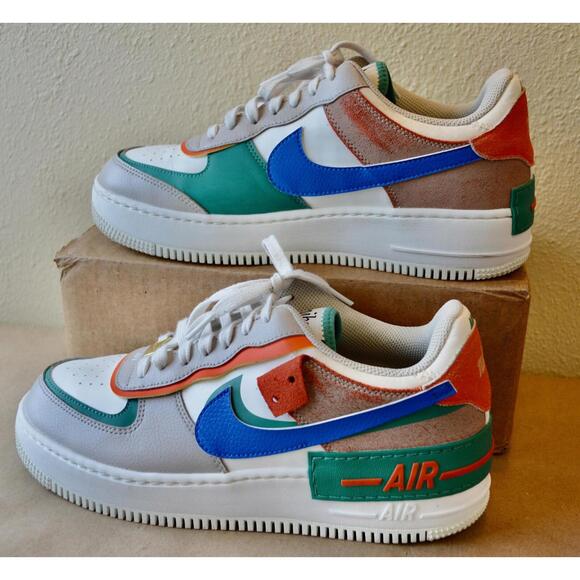 Size 11.5 - Nike Air Force 1 Shadow Sail Signal Blue Green W - Picture 4 of 9